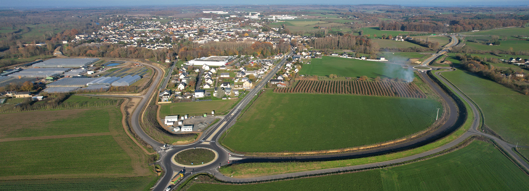 Chantier du contournement sud-est de Seiches-sur-le-Loir