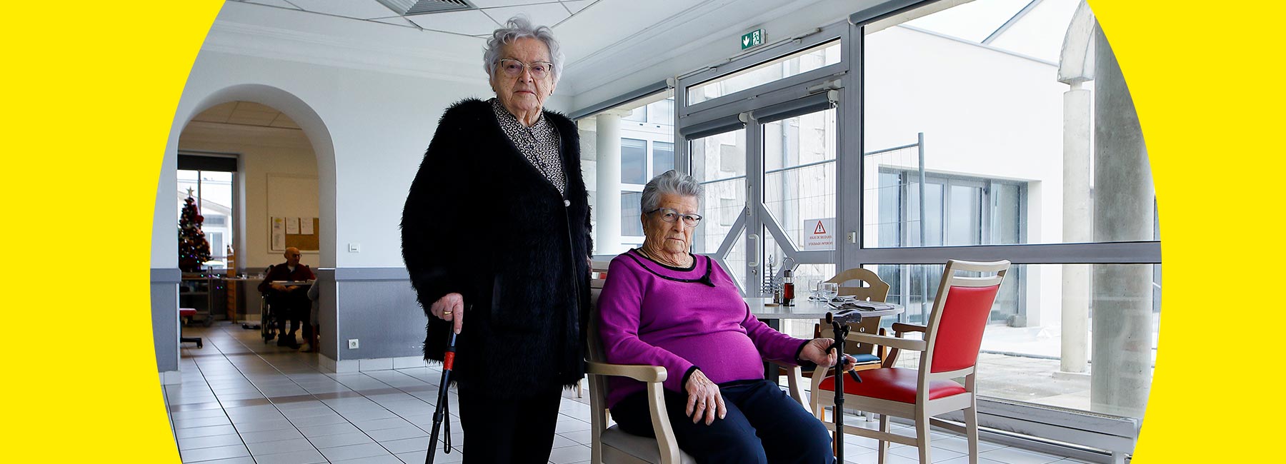 Portrait de Renée et Léone à la résidence Sevret