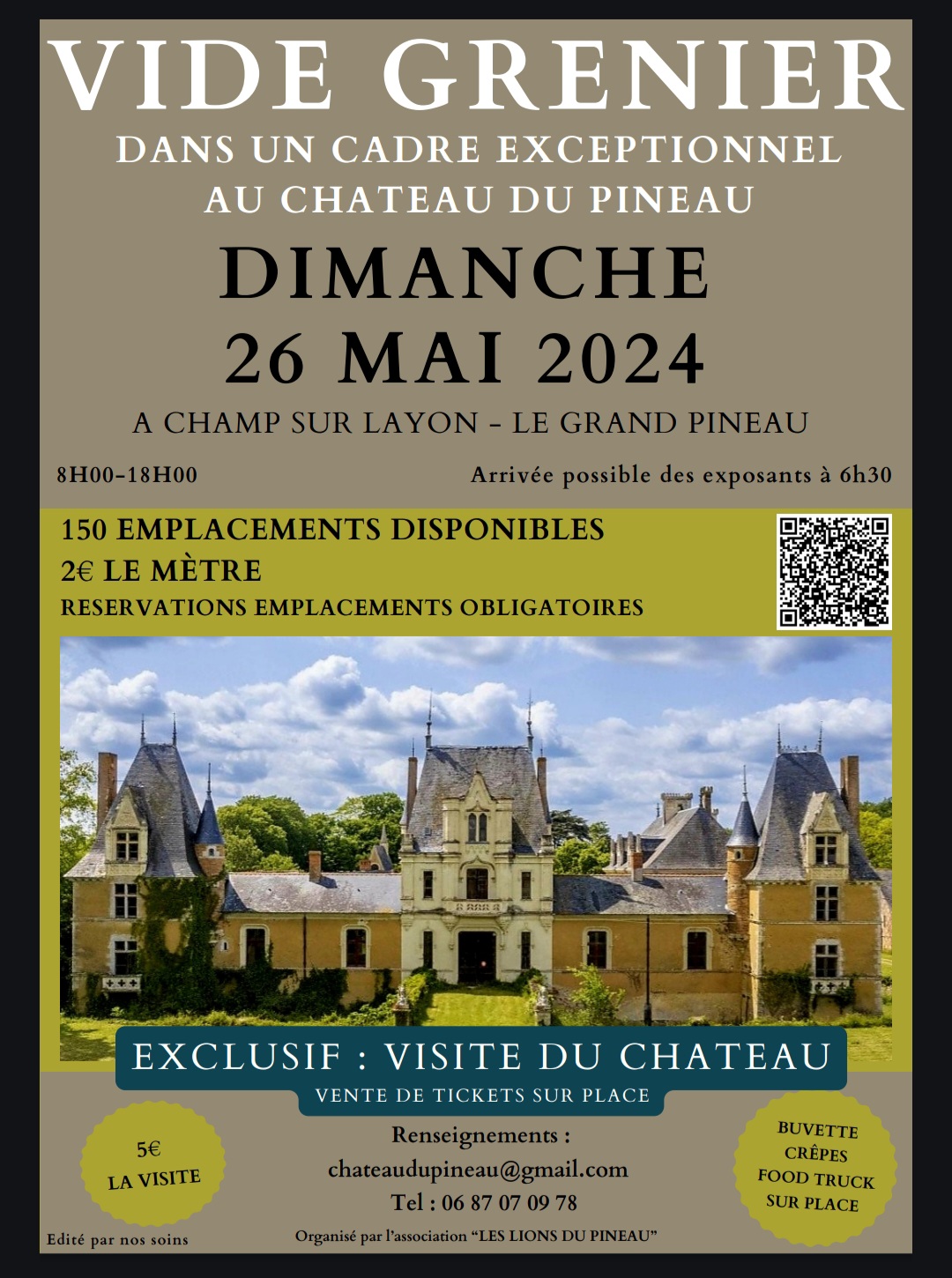 Affiche avec le château du Pineau