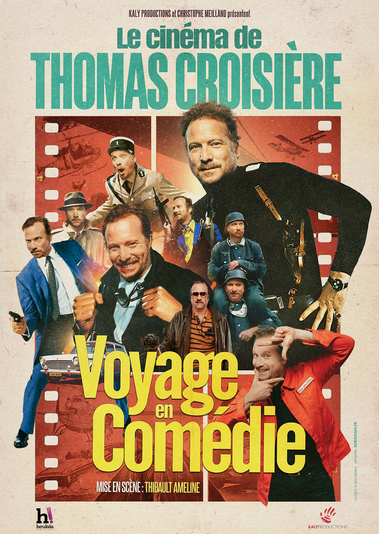 Montage des multiples personnages interprétés par Thomas Croisière