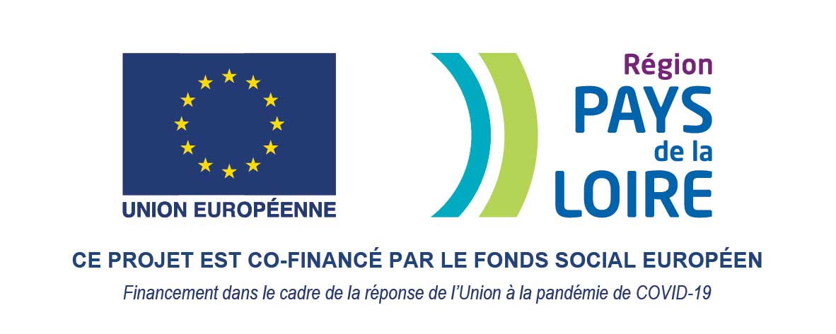 Ce projet est co-financé par le fonds social européen. Financement dans le cadre de la réponse de l'Union à la pandémie COVID-19.
